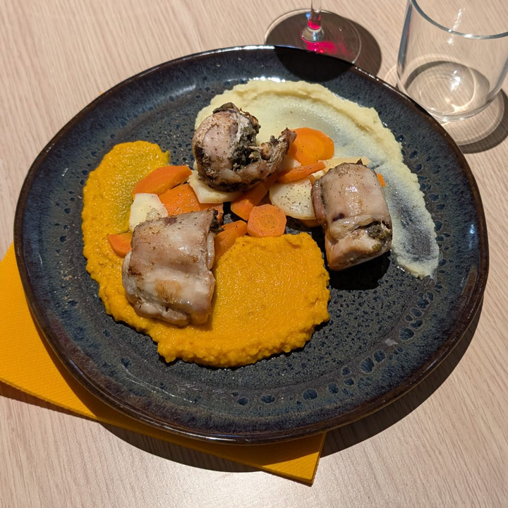 Lapin aux olives - plat réalisé par le chef du Restaurant l'Empreinte