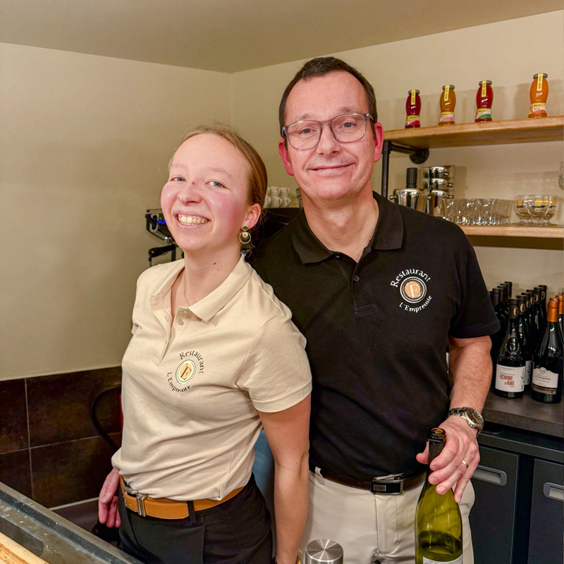 Maylis et Patrice Rousset, gérants du Restaurant l'Empreinte